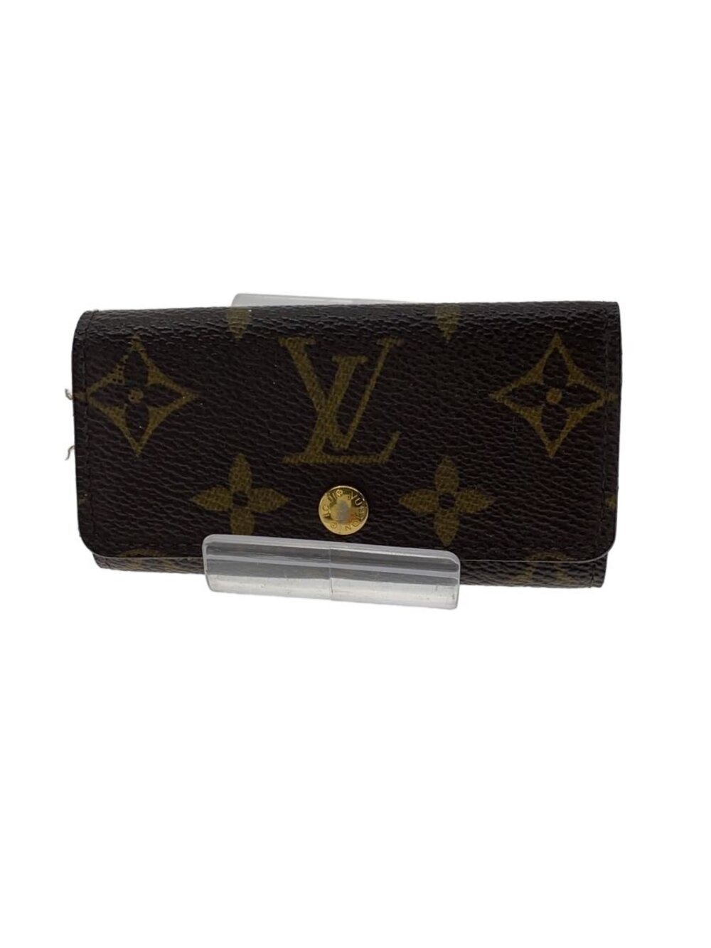 LOUIS VUITTON Multicles Monogram Fleurie Violet Leather Brown